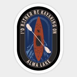 Id Rather Be Kayaking On Alma Lake in Wisconsin Sticker